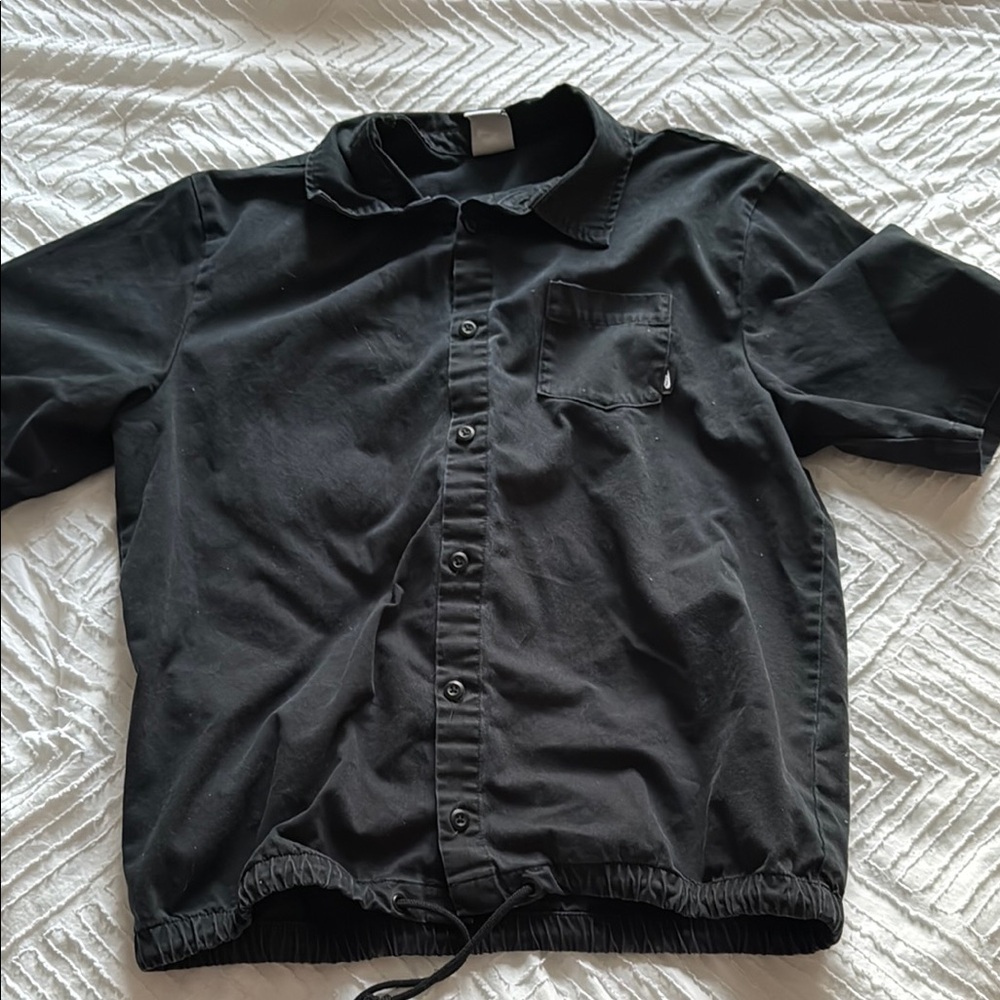 Nike Men's Black Short Sleeve Shirt Jacket